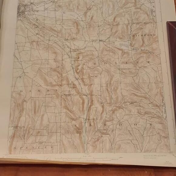 Ithaca ny original topographic map. Set of two maps. Dryden. Upstate ny. Cornell - Picture 5 of 9